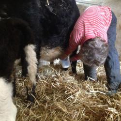 First time mum Jenna generously letting a beginner have a go